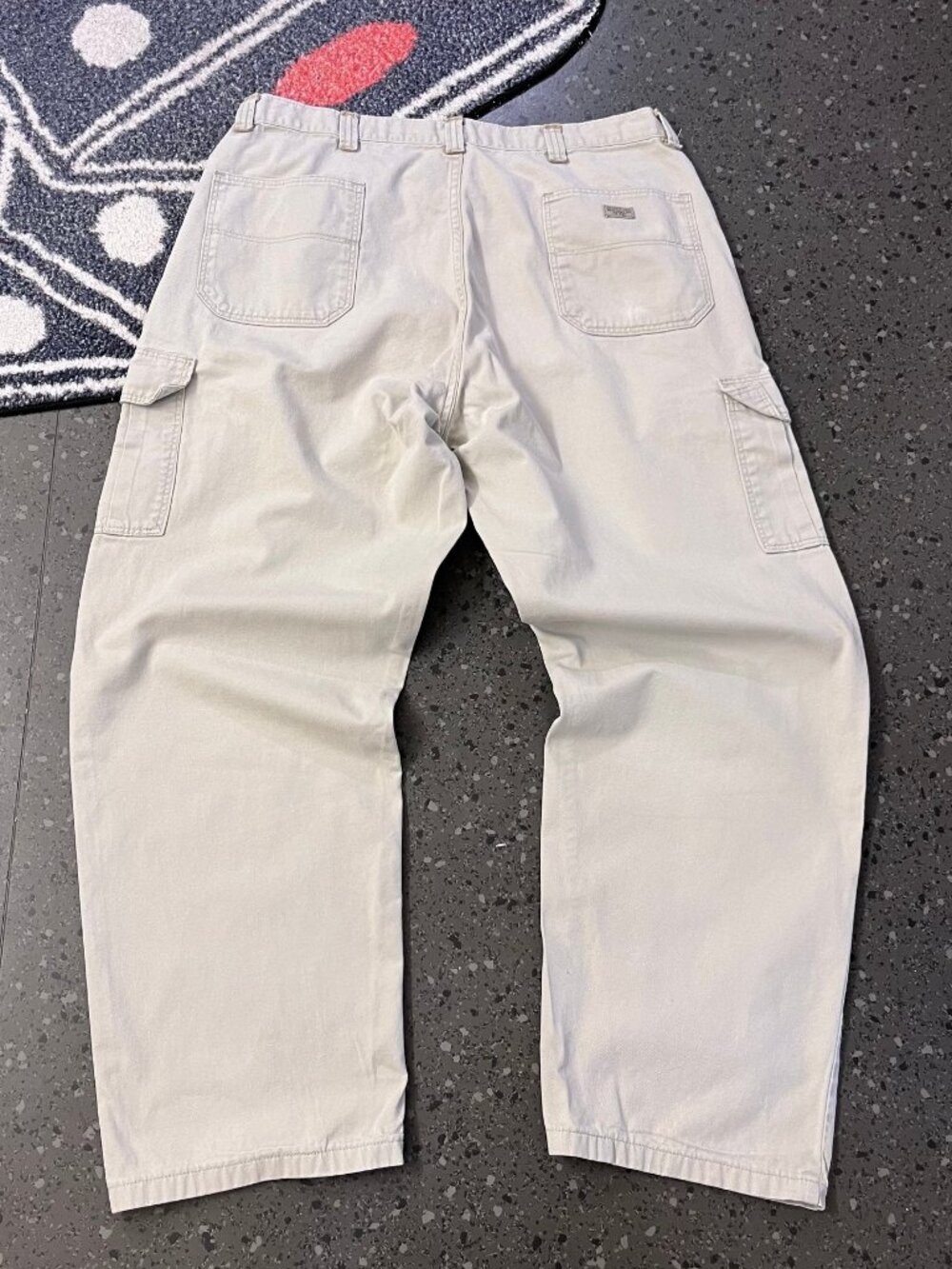 Vintage wrangler White Cargo Pants Large